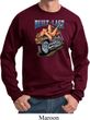 Mens Biker Sweatshirt Built To Last Sweat Shirt
