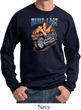 Mens Biker Sweatshirt Built To Last Sweat Shirt