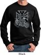 Mens Biker Sweatshirt Chopper Cross Skeleton Sweat Shirt