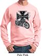 Mens Biker Sweatshirt Chopper Cross Skeleton Sweat Shirt