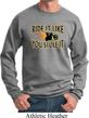 Mens Biker Sweatshirt Ride It Like You Stole It Sweat Shirt