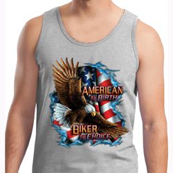 Mens Biker Tanktop American By Birth Tank Top