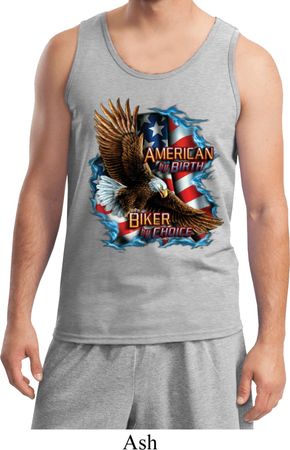 Mens Biker Tanktop American By Birth Tank Top