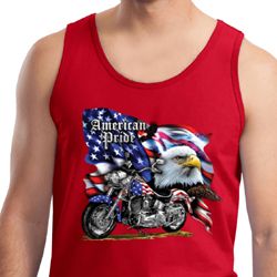 Mens Biker Tanktop American Pride Motorcycle Tank Top