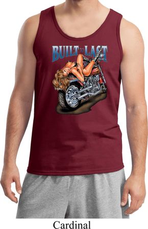 Mens Biker Tanktop Built To Last Tank Top