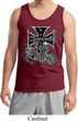 Mens Biker Tanktop Chopper Cross Skeleton Tank Top
