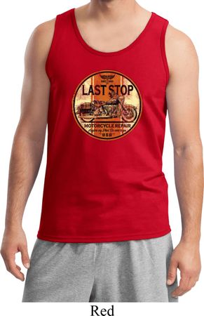 Mens Biker Tanktop Last Stop Tank Top