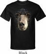 Mens Black Bear Shirt Big Black Bear Face Tall Tee T-Shirt