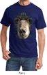 Mens Black Bear Shirt Big Black Bear Face Tee T-Shirt