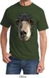 Mens Black Bear Shirt Big Black Bear Face Tee T-Shirt