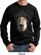 Mens Black Bear Sweatshirt Big Black Bear Face Sweat Shirt