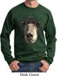 Mens Black Bear Sweatshirt Big Black Bear Face Sweat Shirt