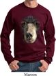 Mens Black Bear Sweatshirt Big Black Bear Face Sweat Shirt