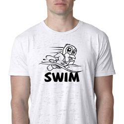 Mens Black Penguin Power Swim Burnout Shirt Mens Black Penguin Power Swim Burnout Shirt