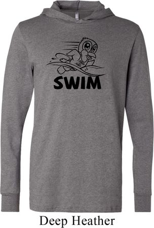 Mens Black Penguin Power Swim Lightweight Hoodie