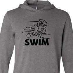 Mens Black Penguin Power Swim Lightweight Hoodie Mens Black Penguin Power Swim Lightweight Hoodie