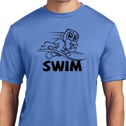 Mens Black Penguin Power Swim Moisture Wicking T-shirt Mens Black Penguin Power Swim Moisture Wicking T-shirt