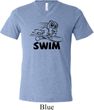 Mens Black Penguin Power Swim Tri Blend V-neck