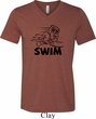 Mens Black Penguin Power Swim Tri Blend V-neck
