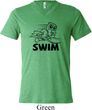 Mens Black Penguin Power Swim Tri Blend V-neck