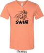Mens Black Penguin Power Swim Tri Blend V-neck