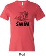 Mens Black Penguin Power Swim Tri Blend V-neck