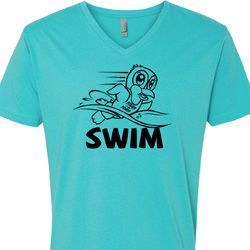 Mens Black Penguin Power Swim V-neck Shirt Mens Black Penguin Power Swim V-neck Shirt