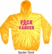 Mens Breast Cancer Awareness Hoodie F*CK Cancer Tie Dye Hoody
