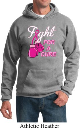 Mens Breast Cancer Awareness Hoodie Fight For a Cure Hoody