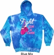 Mens Breast Cancer Awareness Hoodie Fight For a Cure Tie Dye Hoody