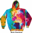Mens Breast Cancer Awareness Hoodie Fight For a Cure Tie Dye Hoody