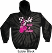 Mens Breast Cancer Awareness Hoodie Fight For a Cure Tie Dye Hoody