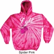 Mens Breast Cancer Awareness Hoodie Fight For a Cure Tie Dye Hoody