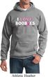 Mens Breast Cancer Awareness Hoodie I Love Boobies Hoody