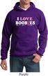 Mens Breast Cancer Awareness Hoodie I Love Boobies Hoody