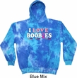 Mens Breast Cancer Awareness Hoodie I Love Boobies Tie Dye Hoody