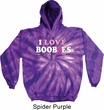 Mens Breast Cancer Awareness Hoodie I Love Boobies Tie Dye Hoody