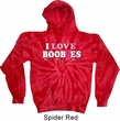 Mens Breast Cancer Awareness Hoodie I Love Boobies Tie Dye Hoody