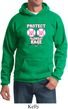 Mens Breast Cancer Awareness Hoodie Protect 2nd Base Hoody