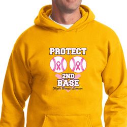 Mens Breast Cancer Awareness Hoodie Protect 2nd Base Hoody Mens Breast Cancer Awareness Hoodie Protect 2nd Base Hoody