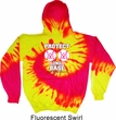 Mens Breast Cancer Awareness Hoodie Protect 2nd Base Tie Dye Hoody