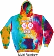 Mens Breast Cancer Awareness Hoodie Protect 2nd Base Tie Dye Hoody