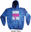 Mens Breast Cancer Awareness Hoodie Save Your Tatas Tie Dye Hoody
