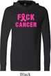Mens Breast Cancer Awareness Shirt F*CK Cancer Lightweight Hoodie Tee