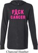 Mens Breast Cancer Awareness Shirt F*CK Cancer Lightweight Hoodie Tee