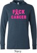 Mens Breast Cancer Awareness Shirt F*CK Cancer Lightweight Hoodie Tee