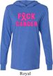 Mens Breast Cancer Awareness Shirt F*CK Cancer Lightweight Hoodie Tee