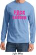 Mens Breast Cancer Awareness Shirt F*CK Cancer Long Sleeve Tee T-Shirt