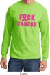 Mens Breast Cancer Awareness Shirt F*CK Cancer Long Sleeve Tee T-Shirt