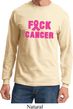 Mens Breast Cancer Awareness Shirt F*CK Cancer Long Sleeve Tee T-Shirt